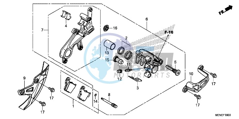 REAR BRAKE CALIPER