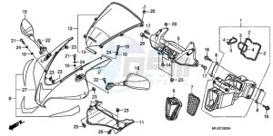 CBR600RRA Europe Direct - (ED / 2ED) drawing UPPER COWL