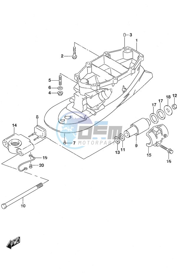 Drive Shaft Housing w/Transom (L)