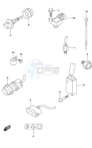 DF 30A drawing Sensor/Switch Tiller Handle w/Power Tilt