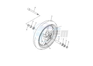 FZ6 NS 600 drawing FRONT WHEEL