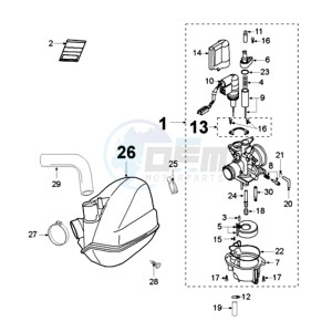 LUDIX 14 L ELEGANCE drawing CARBURETTOR