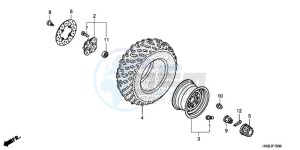 TRX500FA9 Australia - (U) drawing FRONT WHEEL