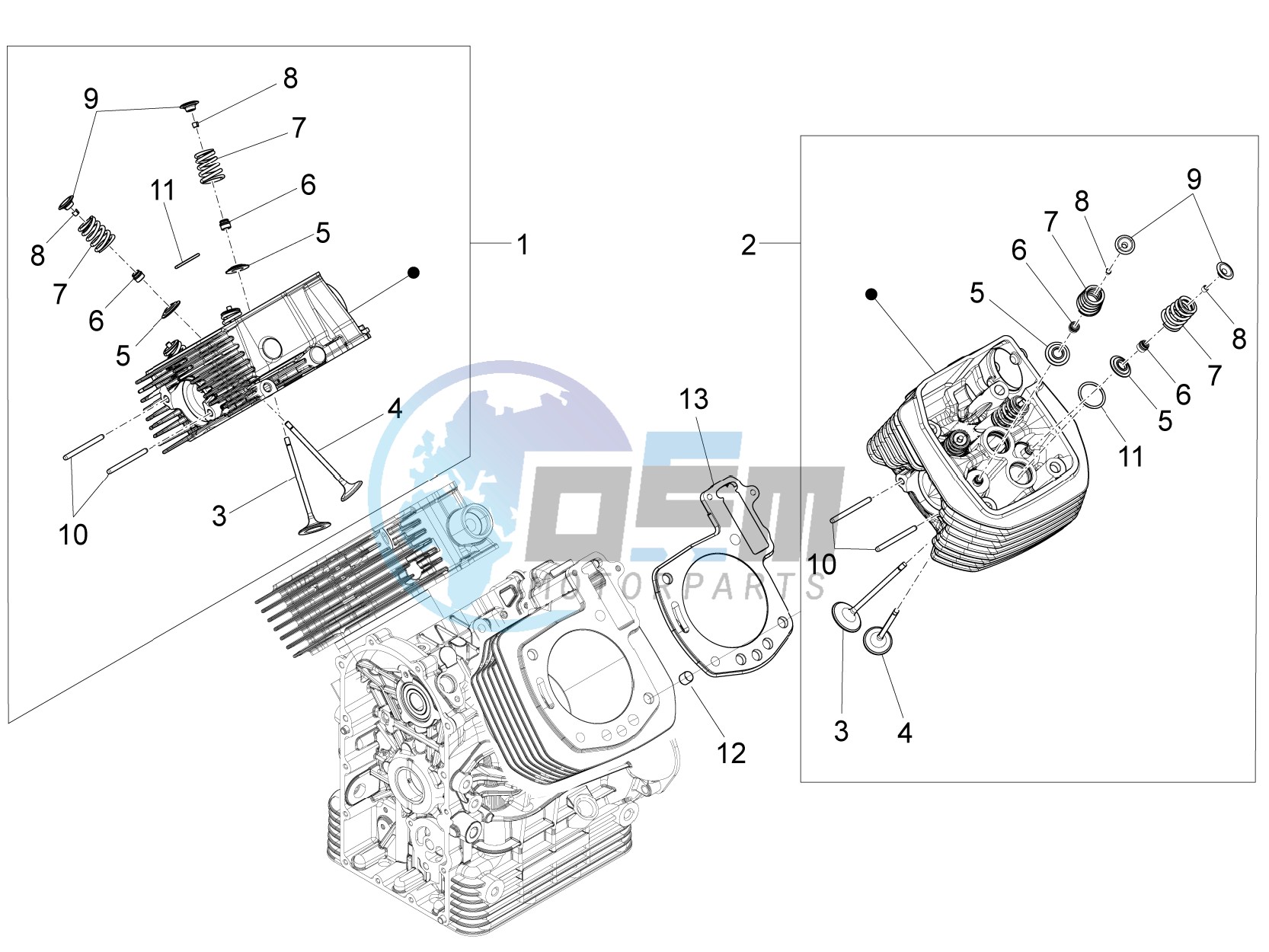 Cylinder head - valves