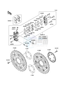 ZZR1400_ABS ZX1400FEF FR GB XX (EU ME A(FRICA) drawing Front Brake