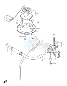 GSX600F (E2) Katana drawing FUEL COCK (MODEL J K,GSX600FUL FU2L FUM FU2M E22)