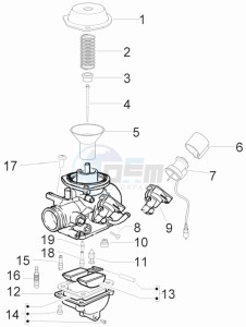 Scarabeo 50 4t 4v net drawing Carburettor II