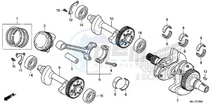 NC750DE Integra - NC750D Europe Direct - (ED) drawing CRANKSHAFT/ PI STON