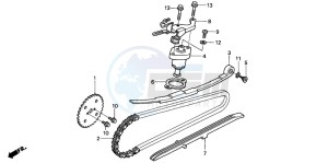 NES150 125 drawing CAM CHAIN/TENSIONER