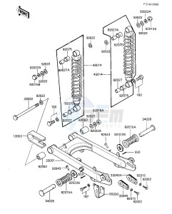 KE 100 B [KE100] (B9-F10) [KE100] drawing SWING ARM_SHOCK ABSORBER