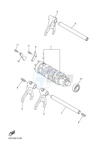 YZF-R6 600 R6 (2CXM 2CXN) drawing SHIFT CAM & FORK