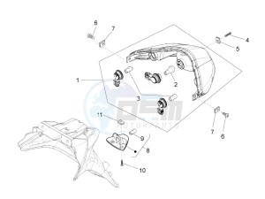 Fly 50 4T 2V 25-30Km/h drawing Rear headlamps - Turn signal lamps