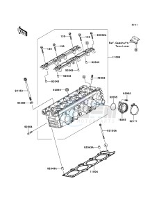 Z750 ZR750-J2H FR GB XX (EU ME A(FRICA) drawing Cylinder Head