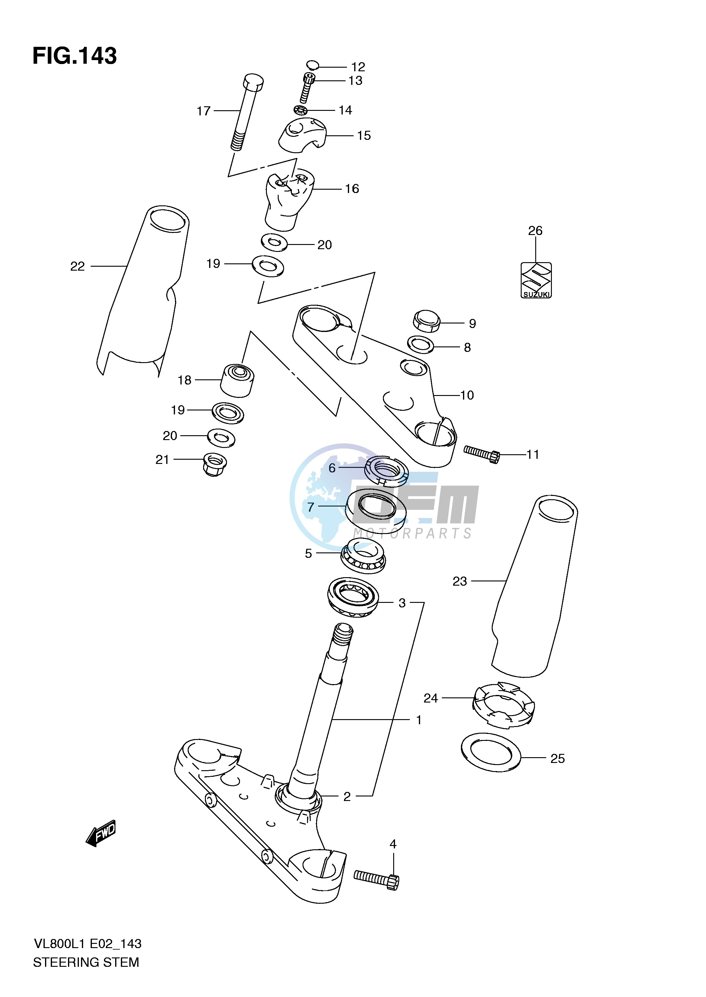 STEERING STEM (VL800CL1 E19)