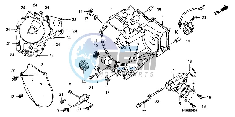 REAR CRANKCASE COVER