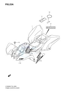 LT-Z50 (P19) drawing FRAME CENTER COVER (MODEL K8 K9)