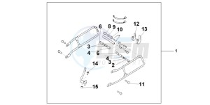 CB750F2 SEVEN FIFTY drawing SADDLE BAG STAY