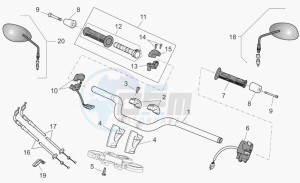 Griso V 850 IE IE drawing Handlebar - controls