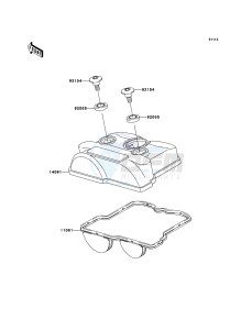 KX250F KX250ZDF EU drawing Cylinder Head Cover