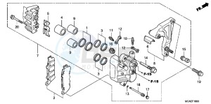 GL1800G GOLDWING 2ED drawing REAR BRAKE CALIPER