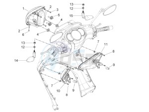 Beverly 350 4t 4v ie e3 ( USA - ca ) USA_CAL drawing Head lamp - Turn signal lamps