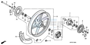 CBR125RWA Germany - (G / WH) drawing REAR WHEEL