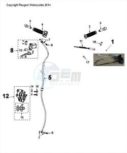 DJANGO 50 4T HERITAGE drawing BRAKING SYSTEM