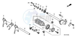 CB600F9 Spain - (SP / 25K) drawing GEARSHIFT DRUM