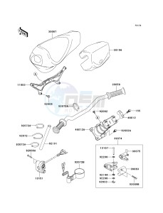 JT 1500 A [STX-15F] (A6F-A9F) A9F drawing HANDLEBAR