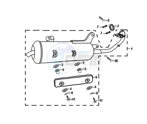 ALLO 50 (25 KM/H) (AJ05WA-NL) (L8-M0) drawing EXHAUST MUFFLER / ALLO 50 (25 KM/H) (AJ05WA-NL) (L8-M0)