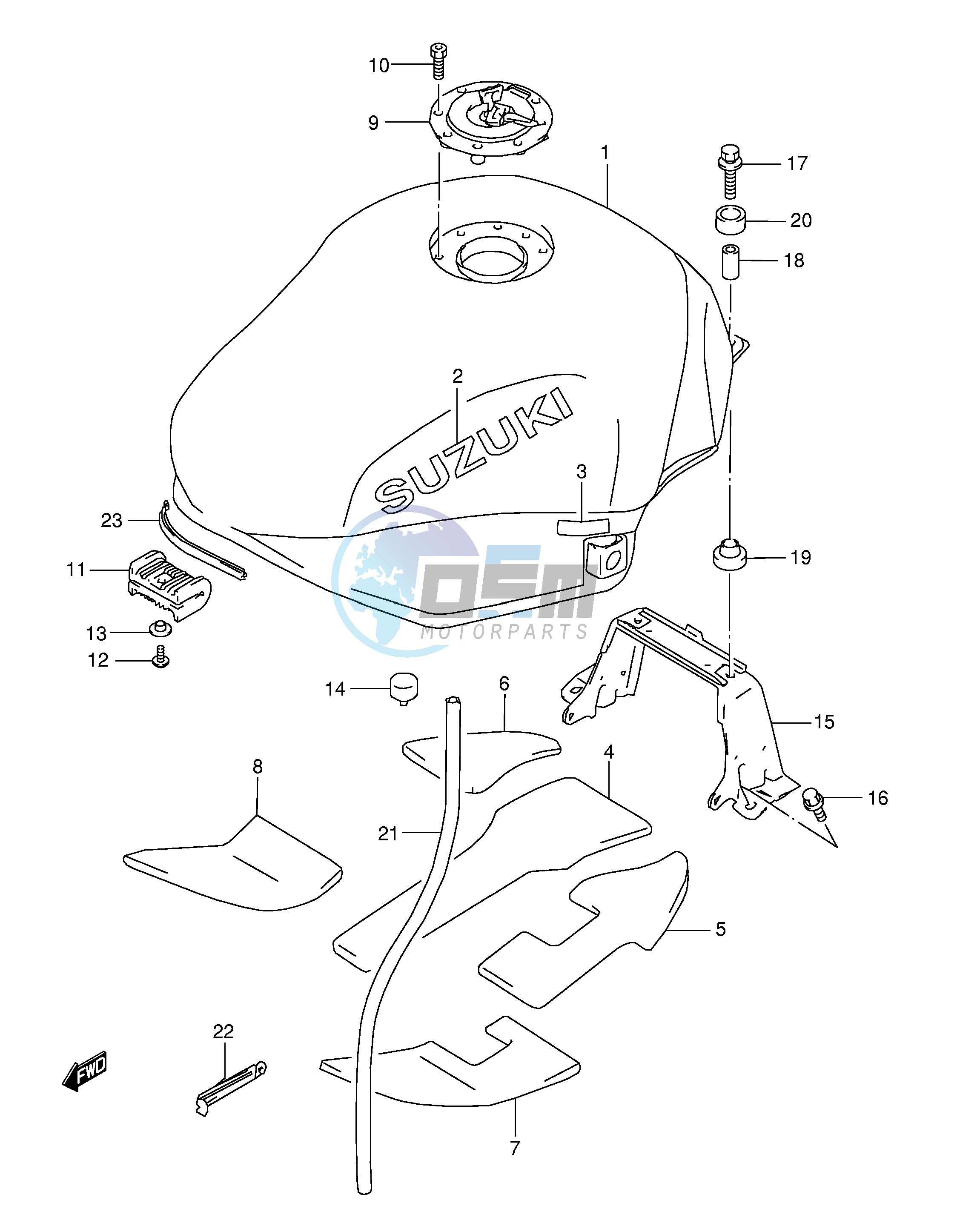 FUEL TANK (MODEL K2 K3)