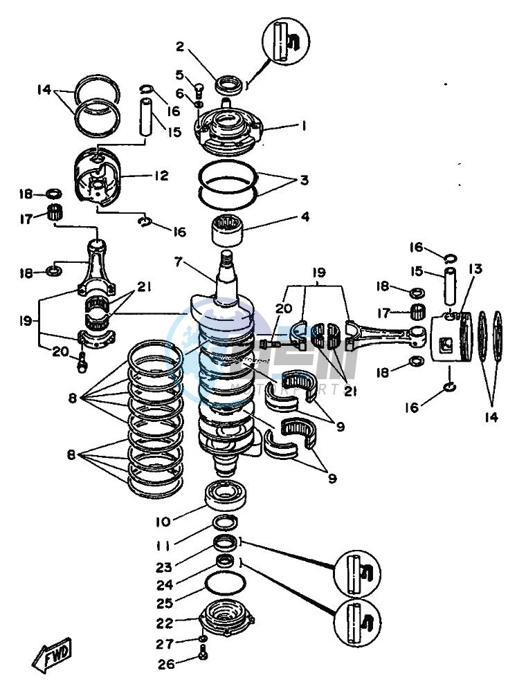 CRANKSHAFT--PISTON