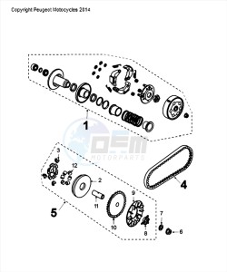 DJANGO 50 4T SPORT drawing TRANSMISSION