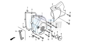 ANF125T drawing LEFT CRANKCASE COVER