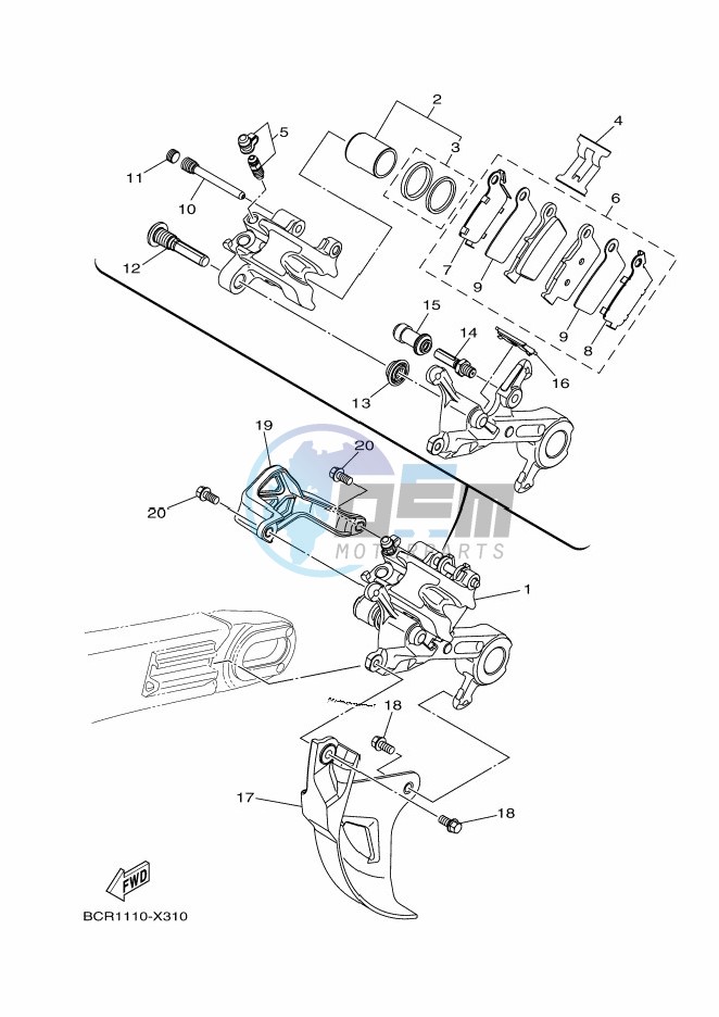 REAR BRAKE CALIPER