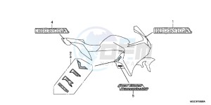 VFR1200FD VFR1200F UK - (E) drawing STRIPE/ MARK