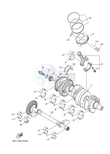 MTN1000 MTN-1000 MT-10 (B67G) drawing CRANKSHAFT & PISTON