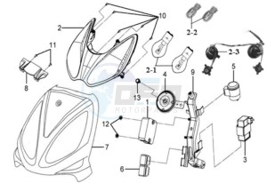 JET EURO X 50 drawing FR PLATE / HEAD LIGHT