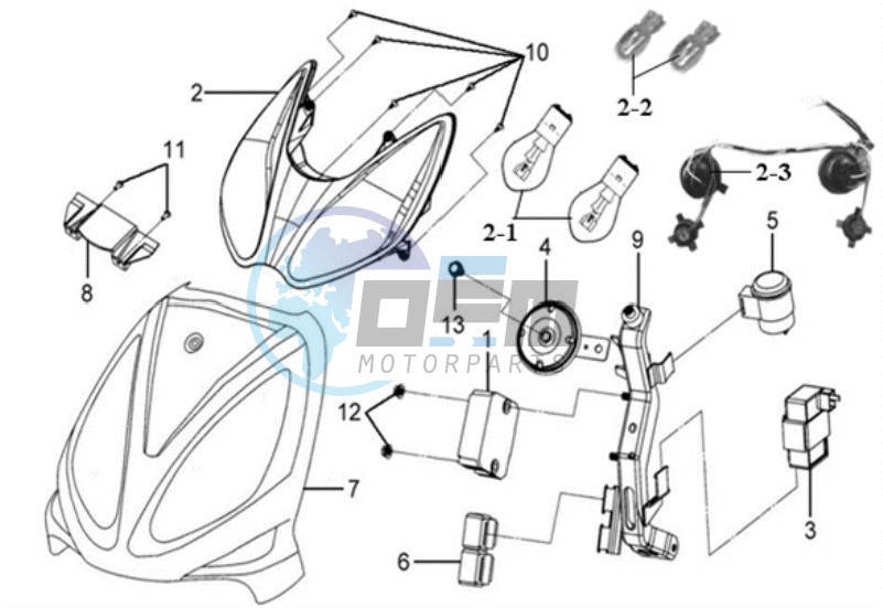 FR PLATE / HEAD LIGHT