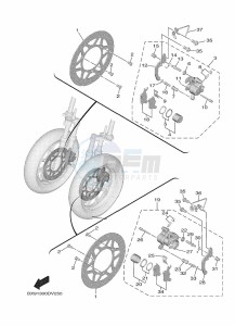 MWD300 TRICITY 300 (BED8) drawing FRONT BRAKE CALIPER