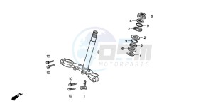 CRM75R drawing STEERING STEM