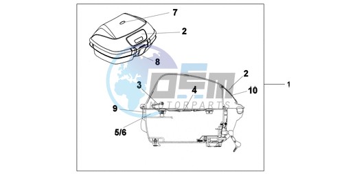 45L TOP BOX T TYPE FOP ONLY