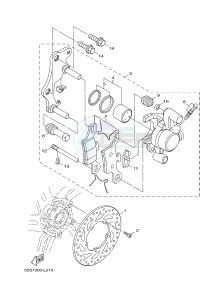 HW125 XENTER 125 (53B5) drawing FRONT BRAKE CALIPER