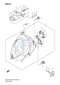 GSX-R1000 (E3-E28) drawing HEADLAMP