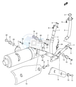 DL650 (E2) V-Strom drawing MUFFLER