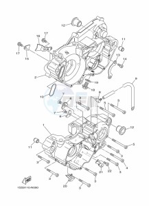 YZ250 (B9U2) drawing CRANKCASE