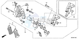 NT700VAB drawing R. FRONT BRAKE CALIPER