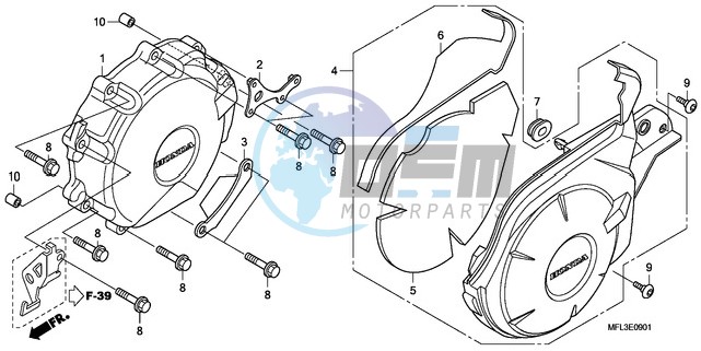 A.C. GENERATOR COVER (CBR 1000RA)