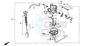 TRX200D FOURTRAX 200 drawing CARBURETOR