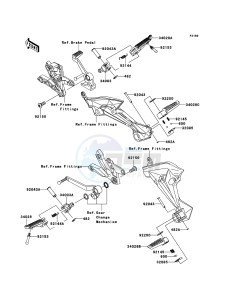 Z750R ABS ZR750PCF UF (UK FA) XX (EU ME A(FRICA) drawing Footrests